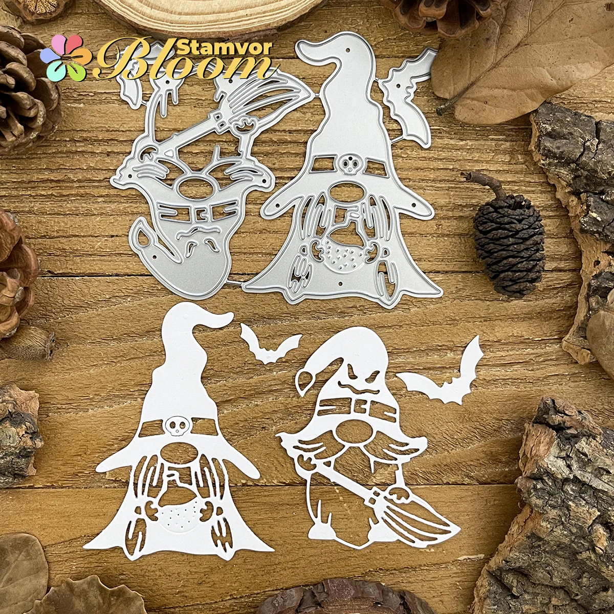 Halloween Hexen Zwerge Fledermäuse Metall Stanzformen Scrapbooking Dekorative Prägung