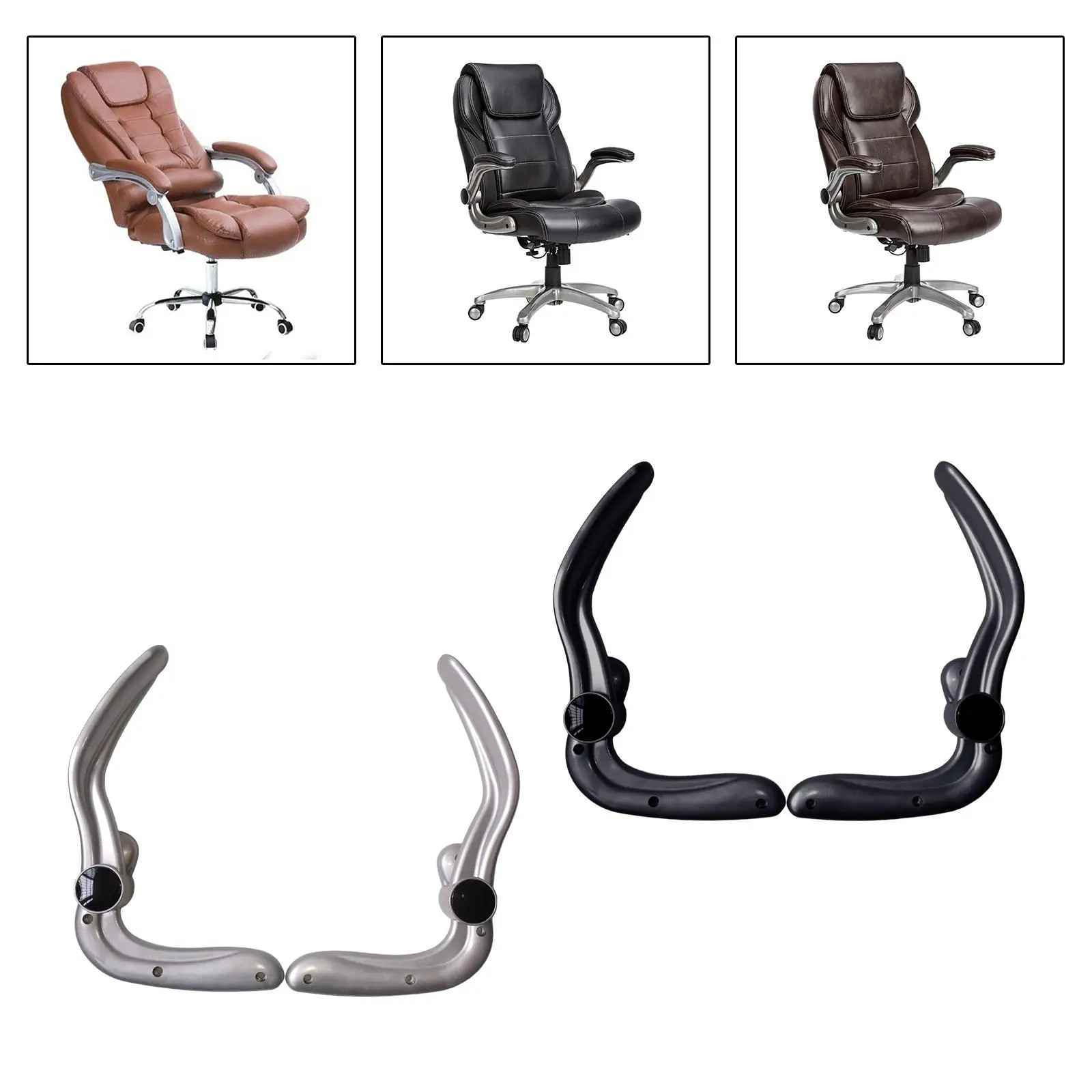 2Pcs Office Chair Armrest Convenient Durable 90 Degree Rotation Gaming Chair Arms for Computer Chair Office Chair Gaming Chair