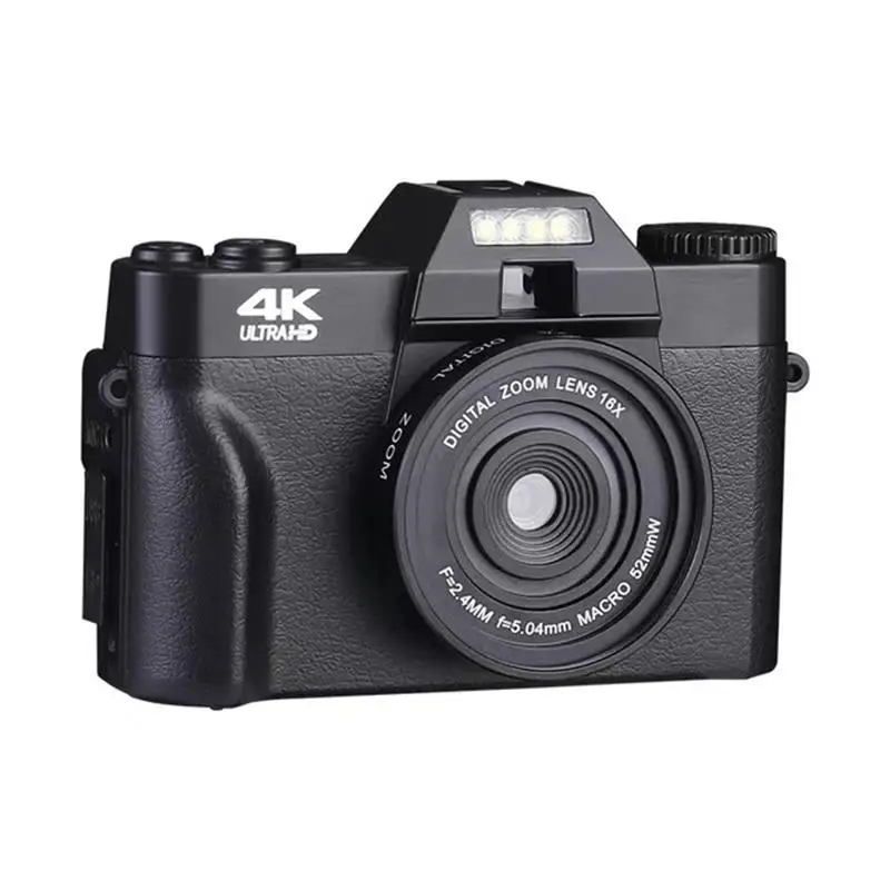 To 4K HD 48MP Retro Digital Camera 4K HD Professional Digital Camera WIFI Webcam Wide Angle 16X Digital Zoom Camcorder flip