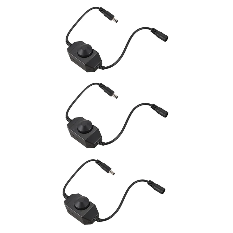 Contrôleur de variateur LED 3X 12V / 24V 6A, luminosité réglable pour une couleur facile clair, noir