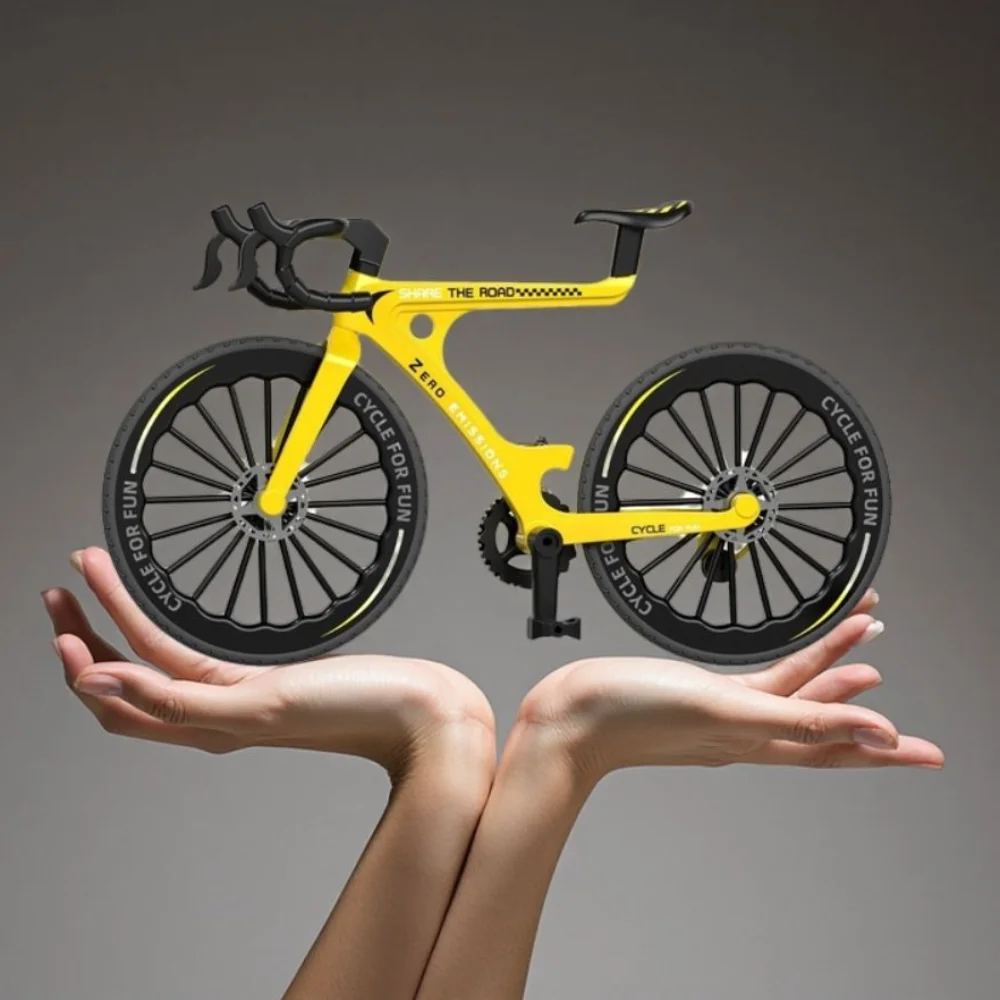 Creativity 1:8 Bike Racing Mini 19 CM Finger Mountain Bike Model Alloy Simulation Bicycle Diecast Model Collection Gifts