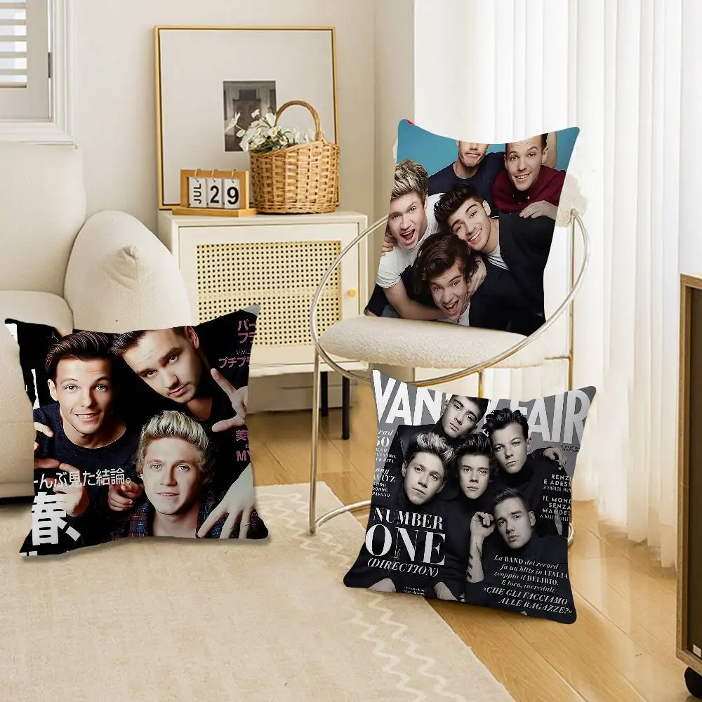 O-One Band Directions Music Cushion Cover Pillowcase Upholstery Sofa Throw Pillow Home Decor Pillowcas