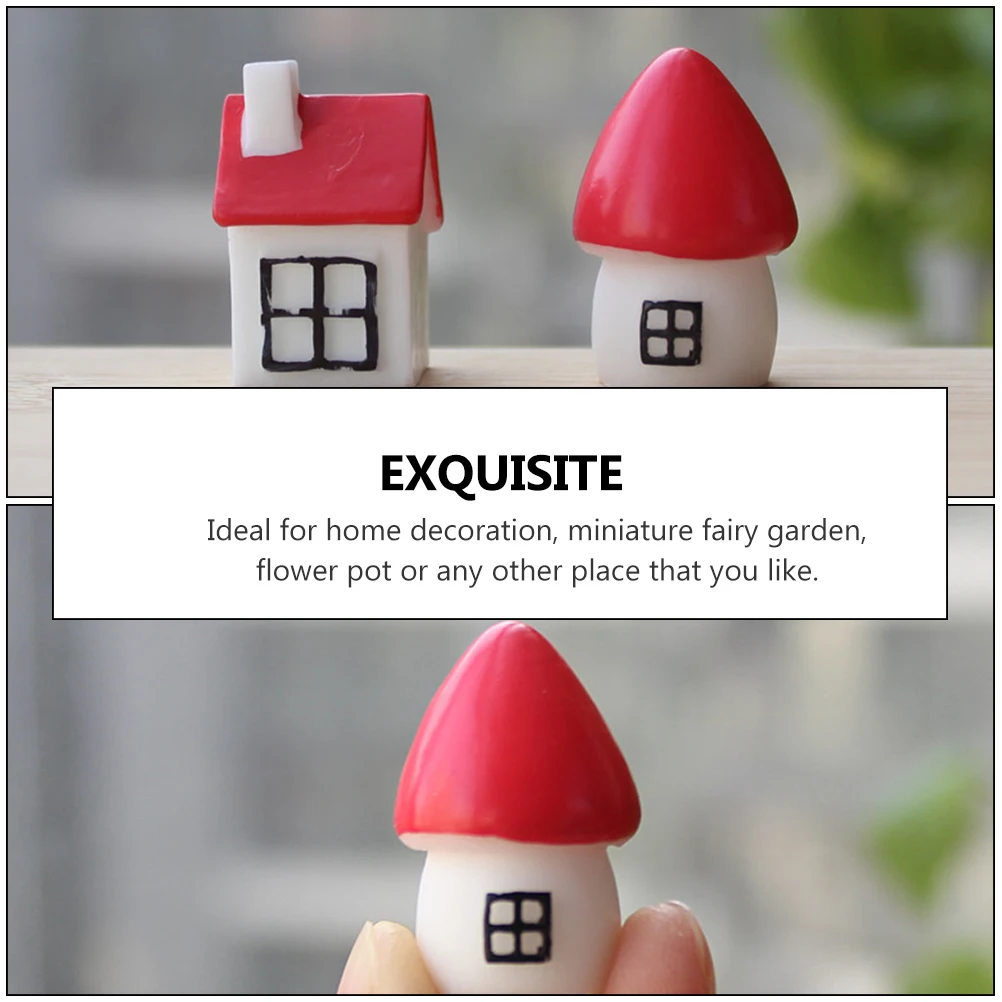 

4pcs Winter Castle For Home Desktop Ornament Decorative Castle Fairy Garden Accessory Mini House Mini House