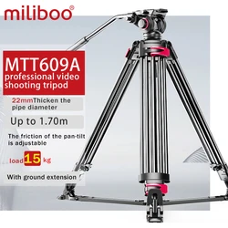 miliboo MTT609A profesjonalna głowica hydrauliczna o dużej wytrzymałości kulkowa lustrzanka cyfrowa/штатив/stojak/podpora/akspornik do obciążenia wideo 15 kg Max
