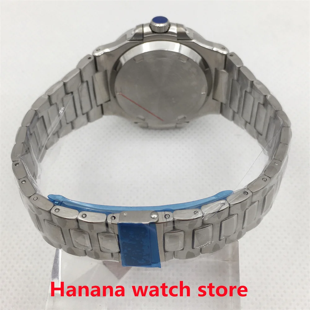 Bliger-男性用防水ステンレススチールウォッチ,自動巻きムーブメント,サファイアガラス,ホワイト,ブラック,グリーンダイヤル,ブレスレット,nh38,40mm, 100m