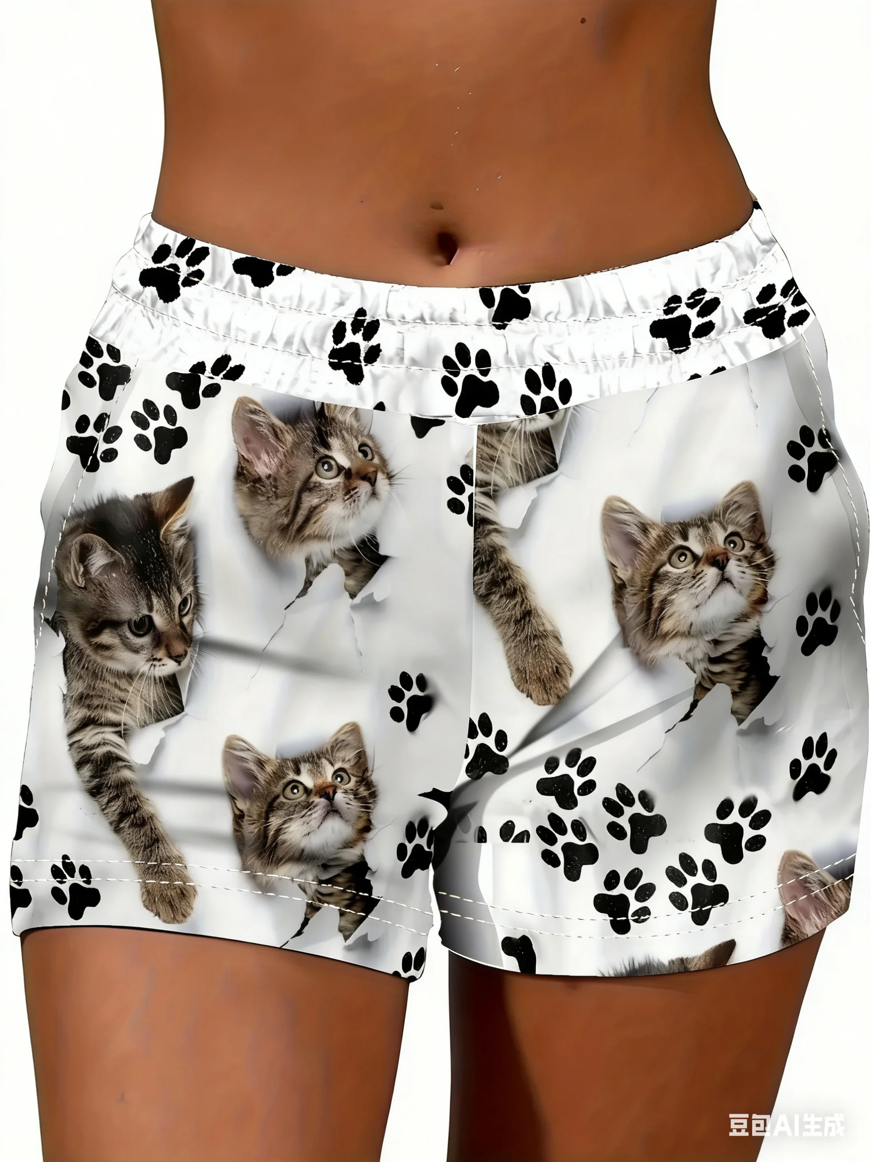 

Летние модные шорты 2026: новый стиль, забавный принт с котами, для отпуска, уличные, в стиле хип-хоп, повседневные, свободные, пляжные, спортивные, больших размеров