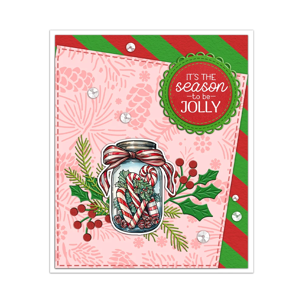 Mangocraft Christmas Series Clear Stamp Sweet Candy Bottles DIY Scrapbooking Supplies Silicone Stamp For Cards Albums Decor