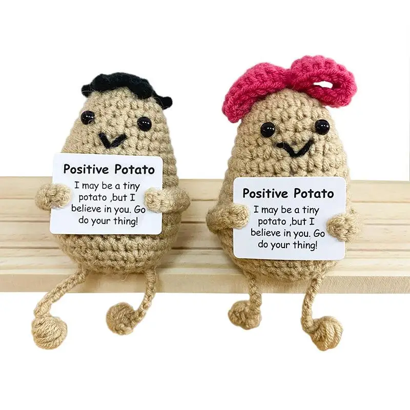 مجموعة مواد الكروشيه الجديدة عبر الحدود لصنع شخصيات تعبيرية من خيوط البطاطس المحاكة، لتعزيز الطاقة الإيجابية والتحفيز العاطفي