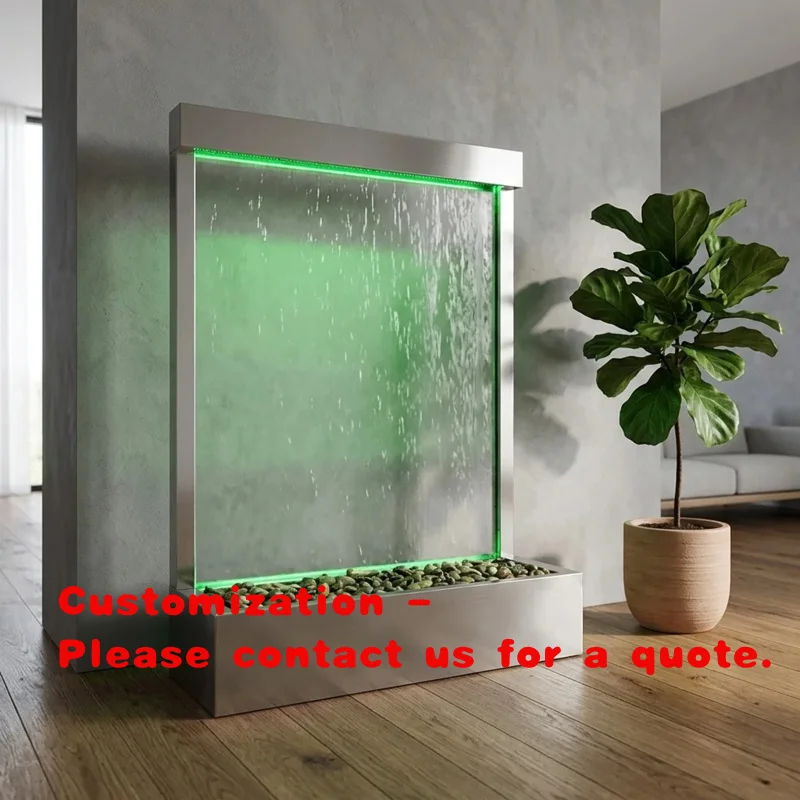 custom.RGB LED Tempered Glass Modern Multi-Functional Waterproof Translucent Curtain Partition Custom Wall Mount
