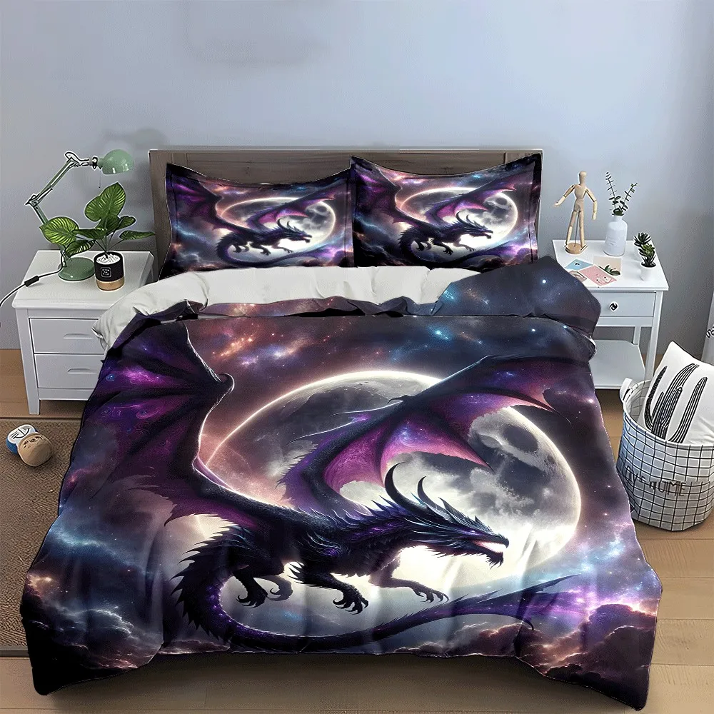 Mystical Galaxy-Themed Three-Piece Set Exquisite three-piece bedding set gift for kids and adults