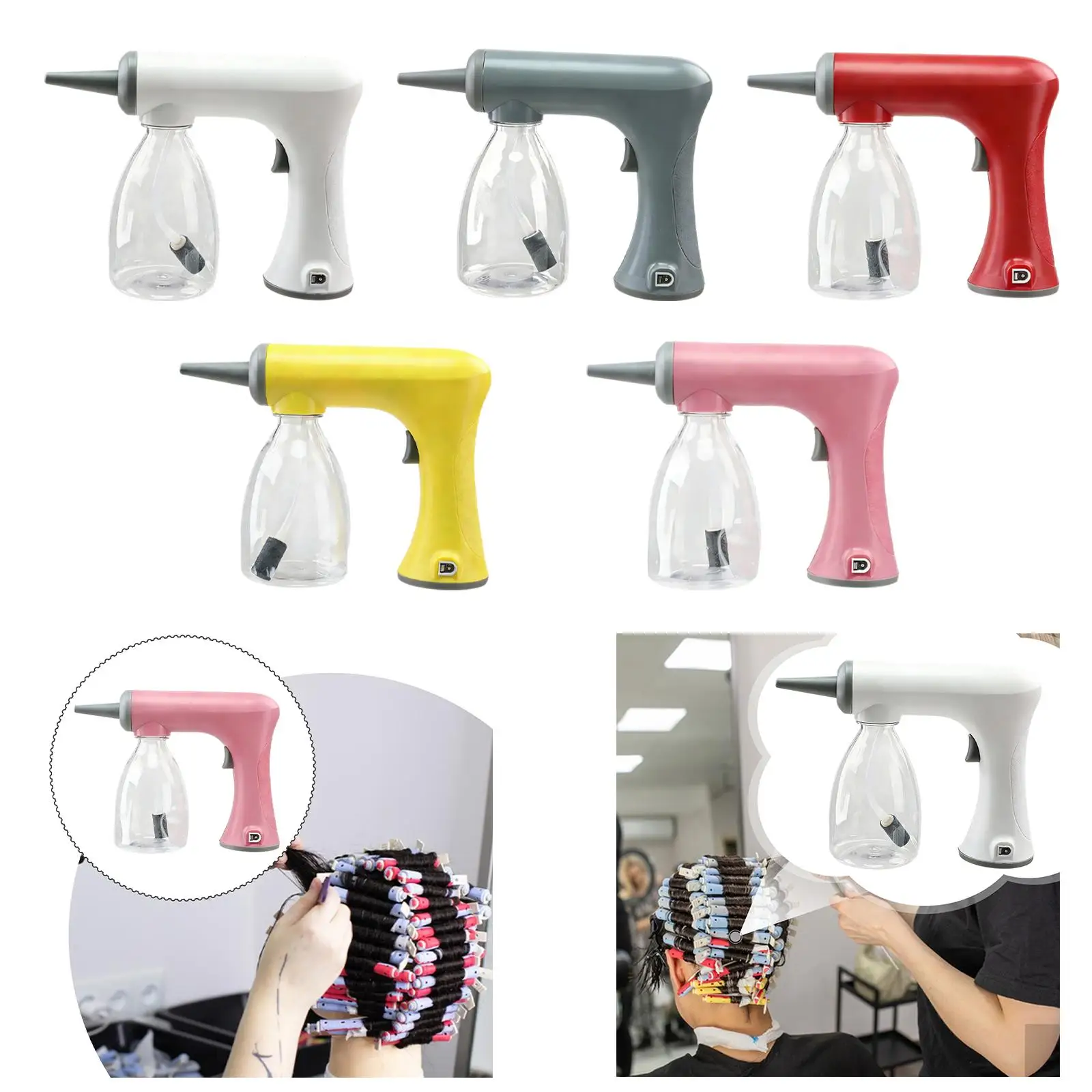 Hairdressing Foaming Machine Electric Bubble Device Rechargeable Styling Equipment with Bottles for Salon Use
