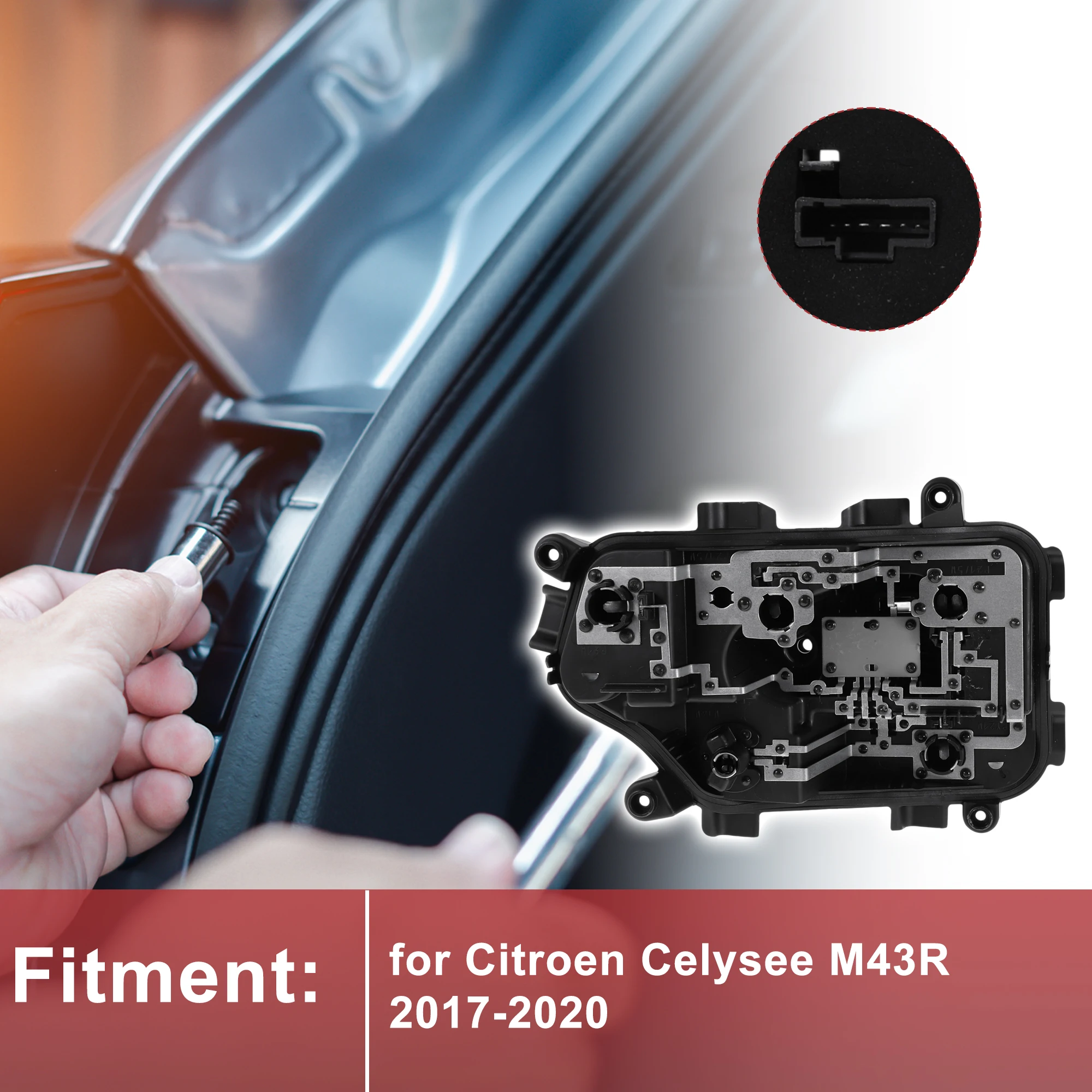 

X Autohaux 1 Pc Left Tail Light Socket for Citroen Celysee M43R 2017-2020 Lamp Bulb Connector