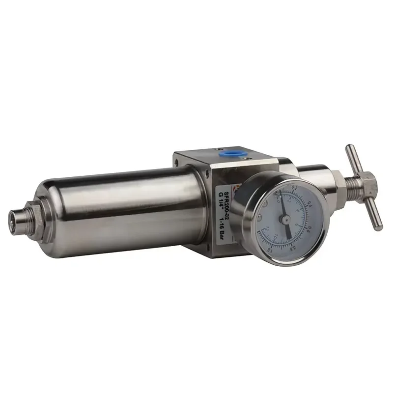 for Xhnotion Pneumatic SS316L Stainless Steel Compressed Air Filter and Regulator