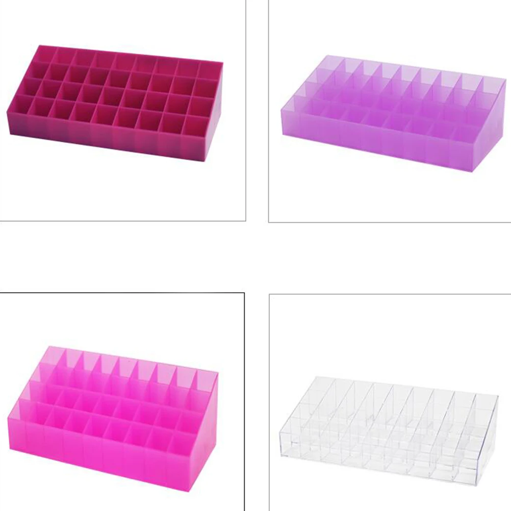 

40 Slots Lipstick Stand Jewelry Box Organizer Durable Plastic Earrings Rings Beads Holder Desktop Gloss Beauty Women Makeup