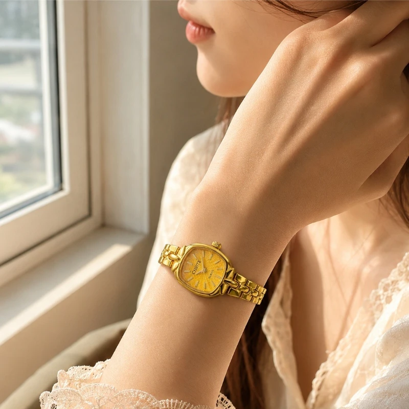 

Fashion Brand Women's Bracelet Watch Vintage Luxury Gold Quartz Wristwatch for Woman Simple Elegant Laides Watch Montre Femme