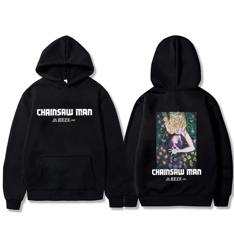 

Japanese Anime Chainsaw Man Hoodie Cartoon Reze Graphic Hooded Sweatshirt Men's Women's Manga Casual Oversized Pullover Hoodies