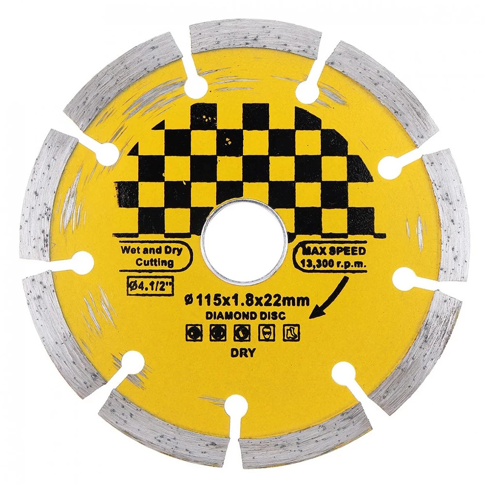 

115mm Diamond Dry Cutting Disc Ceramic Circular Saw Blade Cutting Blade Disk For Marble Granite Concrete Stone Cutting Power