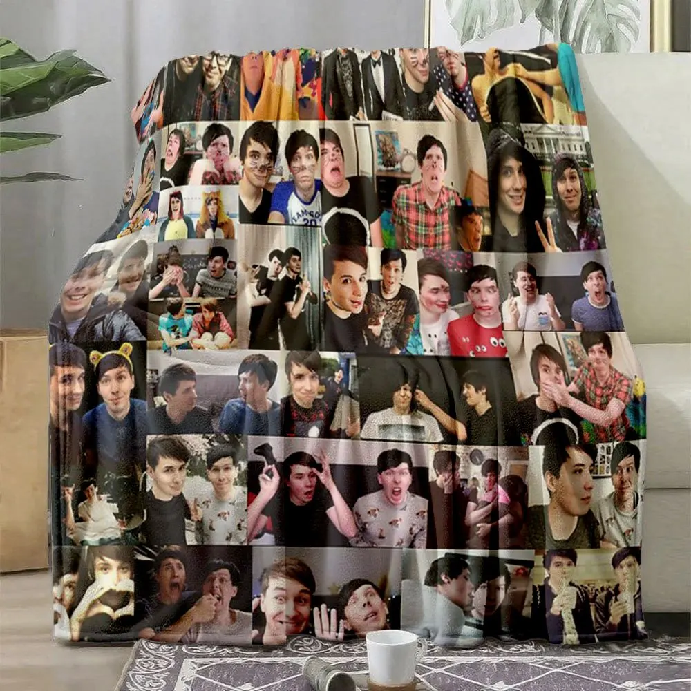 Customize Stylish Dan And Phil Lightweight Throws, Perfect for Snuggling Up on The Couch, a Must-Have for Your Car, Or a Thought