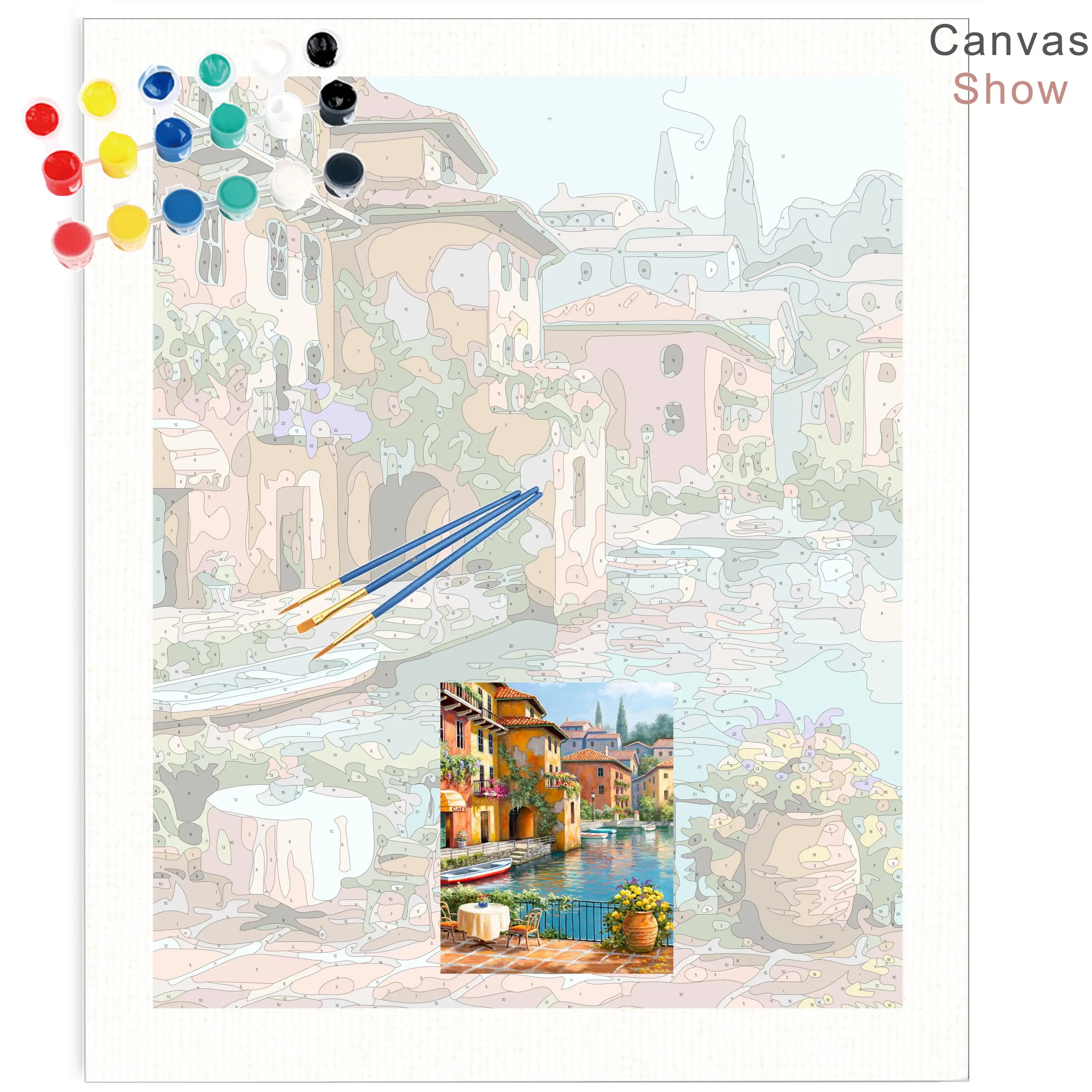 GATYZTORY Venice Scenery Acrylic Paint By Numbers DIY Frameless 60x75cm Painting For Oil Painting By Numbers On Canvas Landscape