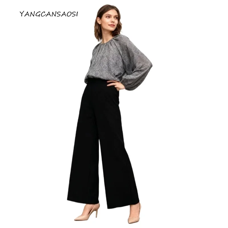 

Women's Fashion Clothing Skin Friendly Breathable 100% Natural Mulberry Silk Jacquard Satin Long Sleeved Loose Casual T-shirt