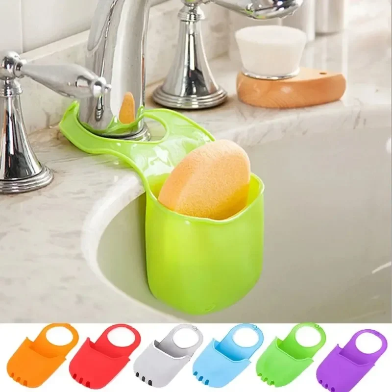 1 Pcs Soap Sponge Drain Rack Sink Shelf Dish Drainer Portable Hanging Drain Basket Kitchen Gadget Kitchen Organizer Accessories