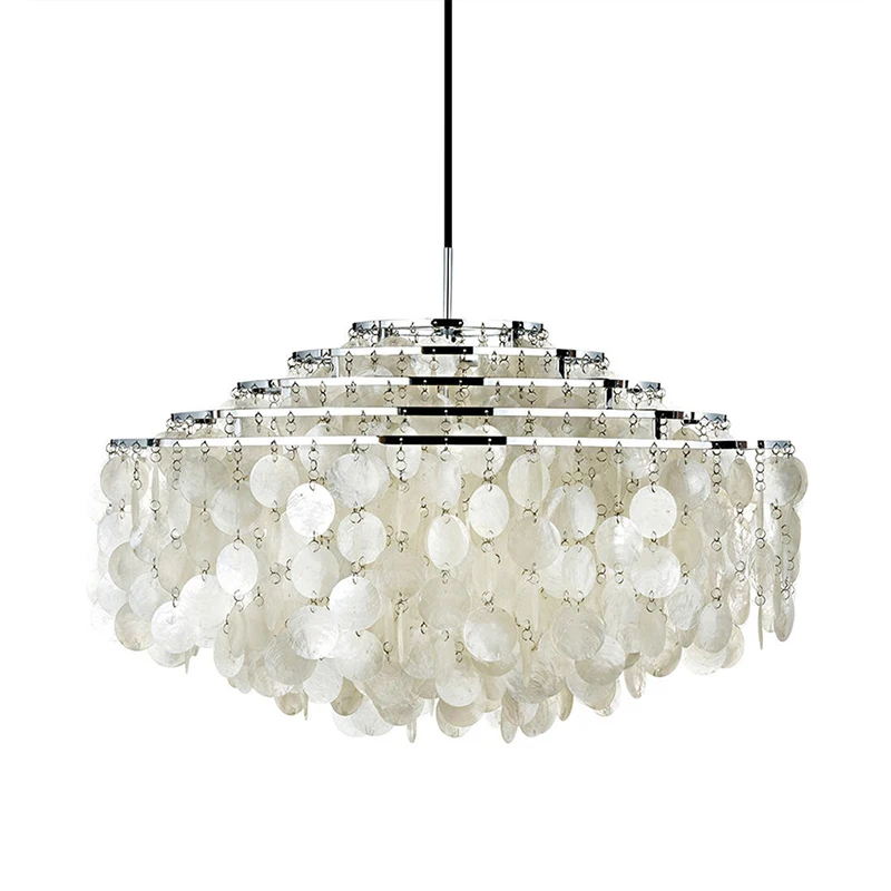 Minimalistyczna francuska lampa wisząca z dzwonkiem wietrznym do sypialni Salon Jadalnia Lampa wisząca Nordic Gold Chrom Shell