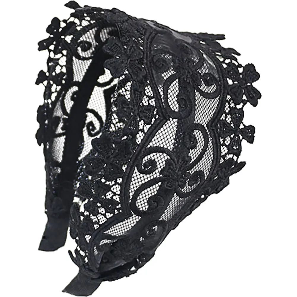 

Charming Wide Headband for Women Lace Hairband Fashionable Hair Decoration Perfect Gift for Family Friends Party Wedding Banquet