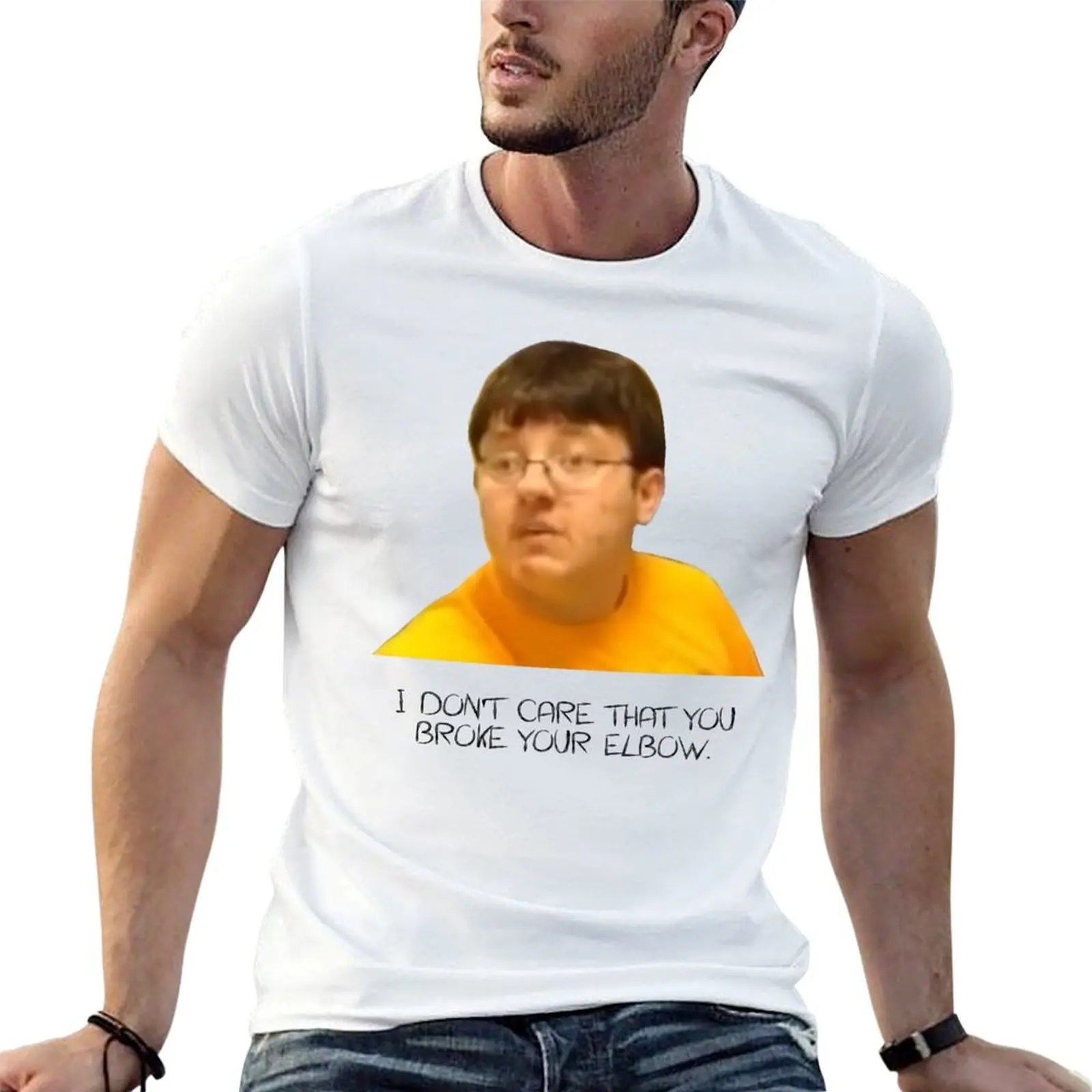 I Don't Care That You Broke Your Elbow T-Shirt anime t shirts kawaii clothes tshirts for men