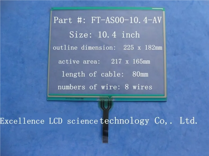 

FT-AS00-10.4-AV Original 10.4 inch 8 Wire Resistive Touch Screen