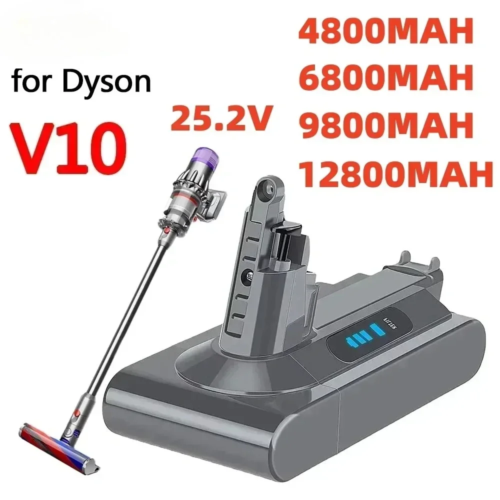 

Для Dyson V10 Battery V10 Animal Absolute Fluffy Беспроводной пылесос НОВЫЙ 25,2 В 6000 мАч-12800 мАч DYSON V10 Batterie