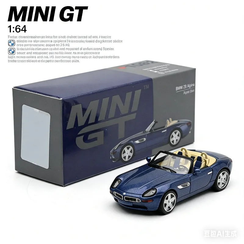 

MINI GT 1:64 BMW Z8 Alpina Realistic Alloy Car Model, Boys' Holiday Gift Toy, Adult Collection Decoration Item.