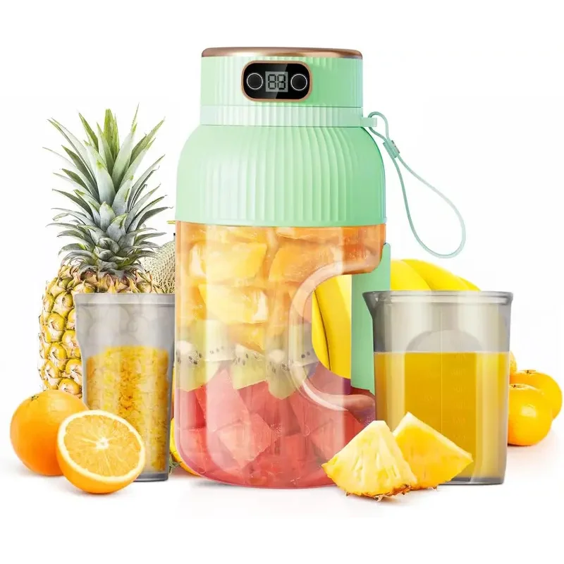 2025 New Versatile Portable Juicer Cup 1200ml Rechargeable Outdoor Camping Smoothie Blender with Digital Display