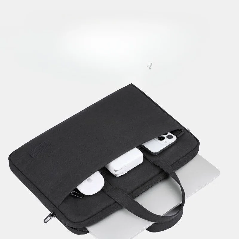 Ins Solid Color Thick Plush Air Cushion Shockproof Laptop Bag MacBook Air Pro 15.6 16 Inch Case Waterproof Business Notebook Bag