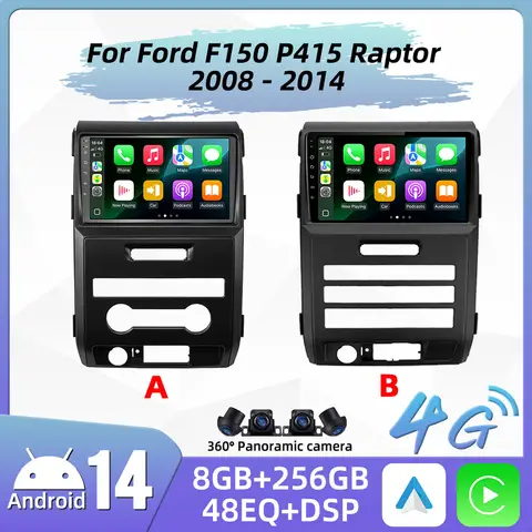 2 Din Ford Head Unit Carplay Auto For Ford F150 P415 Raptor 2008 - 2014 Car Radio Android Car Multimedia Player GPS Navigation Head Unit Stereo 2 Din