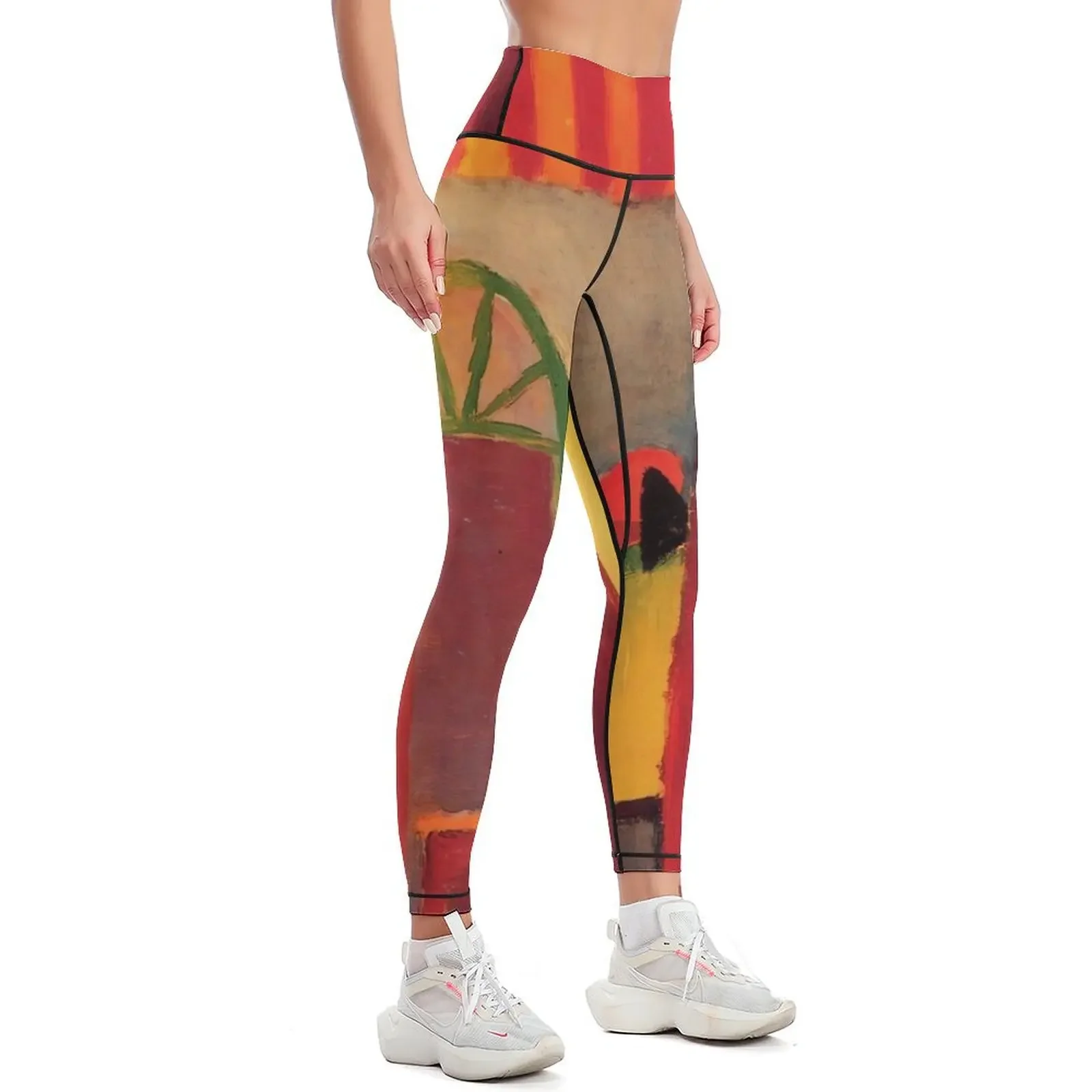 Turkish Cafe (I), August Macke Leggings sportswear for gym for physical Women's pants Womens Leggings