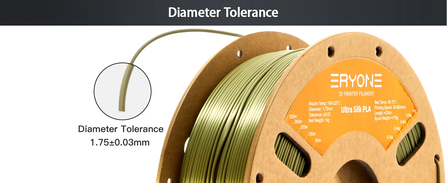 Eryone 5KG Promotion Ultra SILK PLA Filament 3D-Druck 1/3/5/10KG 1,75mm für 3D-Drucker Hohe Qualität Schnelle Lieferung – Detail 7