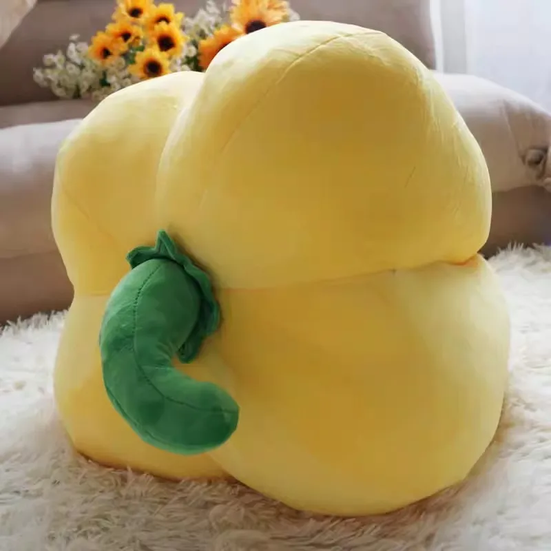 Cute Pepper Plush Toy Yellow Pepper Doll Big Chili Pillow Cushion Sleeping Vegetable Doll INS Home Textile 15.7inch 40cm DY10208