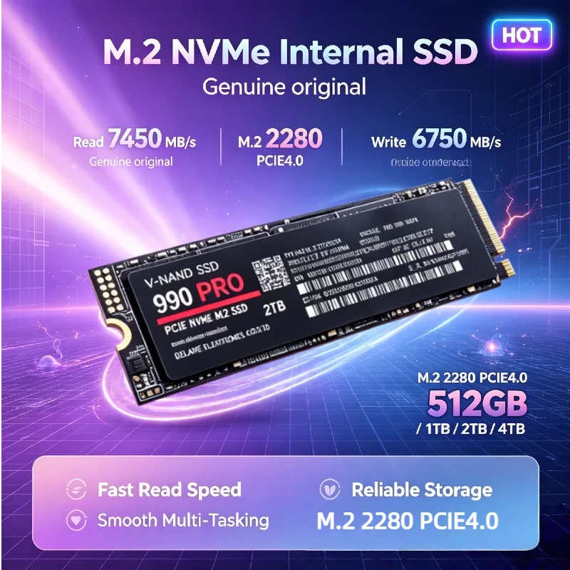 New M.2 2280 NVME NGFF Internal SSD 500GB 1TB 2TB Original Solid State Hard Disk Drive Storage for Desktop Laptop PC Upgrade