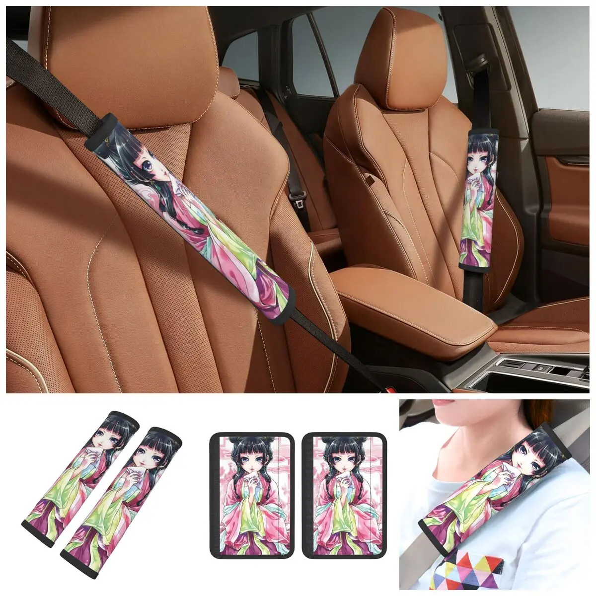 Maomao The Apothecarys Diaries Car Seat Straps Shoulder Pads Comfy Seat Belt Covers for Long Flight