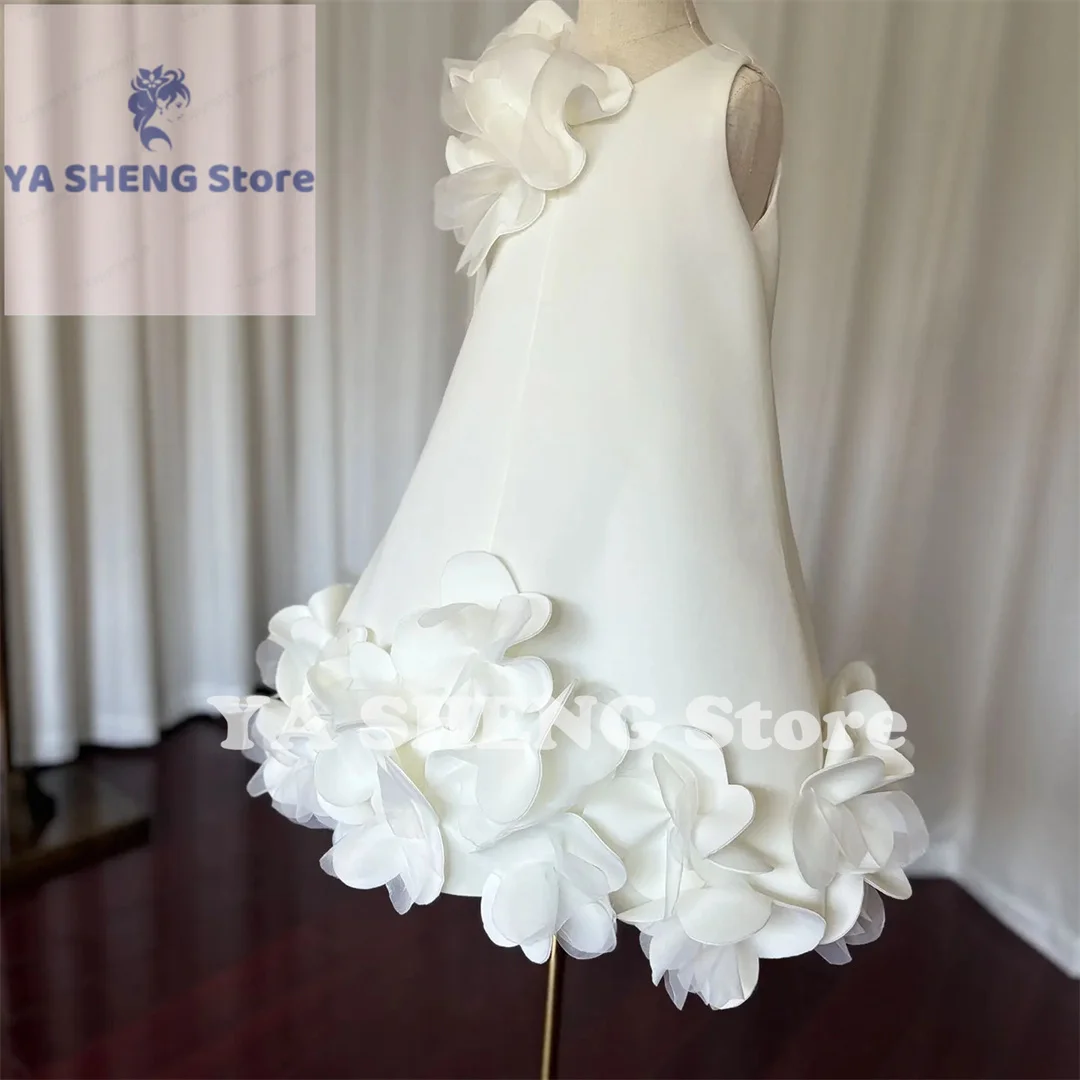 فستان أنيق للفتيات في دبي ، عيد الفطر ، طفل ، ملابس أطفال ، زفاف ، حفلة عيد ميلاد ، عطلة ، أبيض ، وردي #5