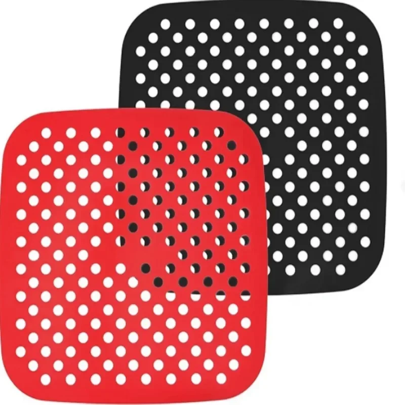 Air Fryer Liner Food Grade Reusable Silicone Anti-slip Round Mat Non-Stick Steaming Basket Steamers Cooking Kitchen image 6