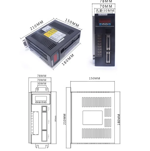 90ST-M02430 2.4N.M 750W AC محرك كهربائي متزامن محرك معزز مجموعة مع محرك سيرفو AASD-15A 220V 3000 دورة في الدقيقة