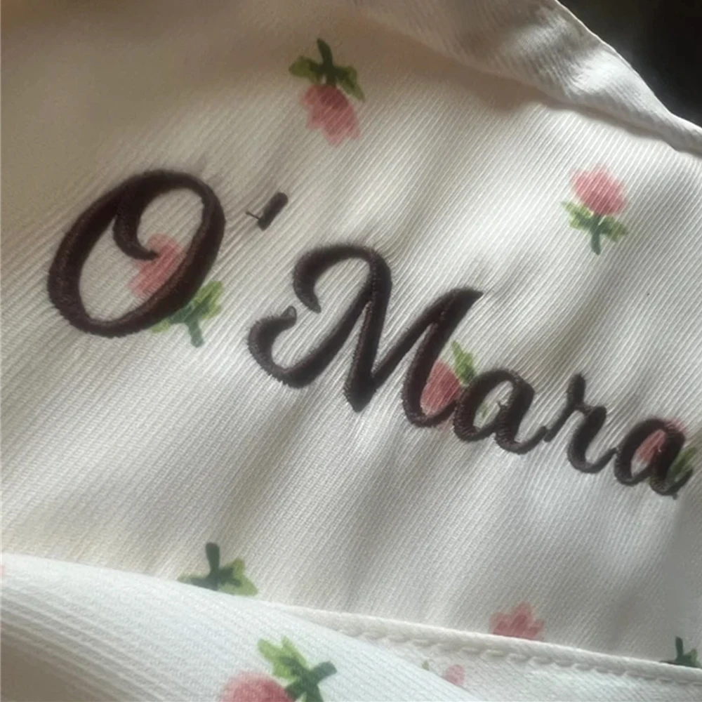Personalized Floral Backpack for Girls Custom Embroidery Name Fresh Student Schoolbags Women's Travelling Shoulder Backpacks