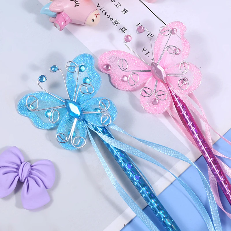 Party Halloween Princess Cosplay Props Cute Dreamlike Butterfly Five-pointed Star Fairy Wand Kids Magic Stick Girl Birthday Gift