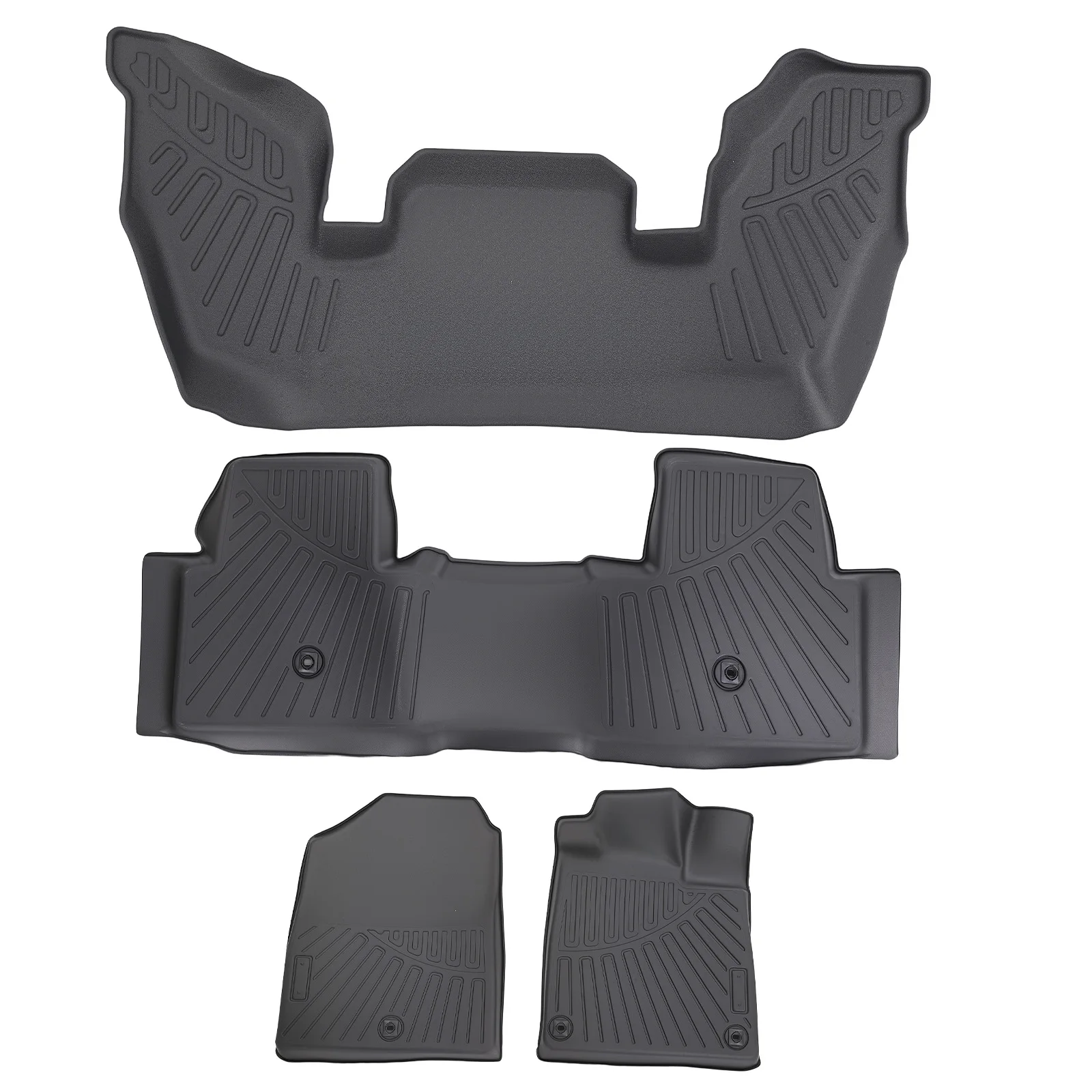 

Коврики для пола из TPE для Honda Pilot 2023-2025, черные, полный комплект (передние и задние)