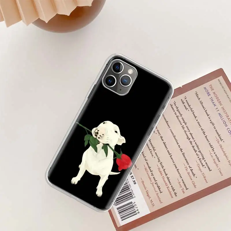 Bull Terrier Dog Puppies Phone Case For Iphone 14 13 15 Pro Max Apple 11 12 Mini X XS XR 16 Plus 6 6S 5 5S Clear Cover