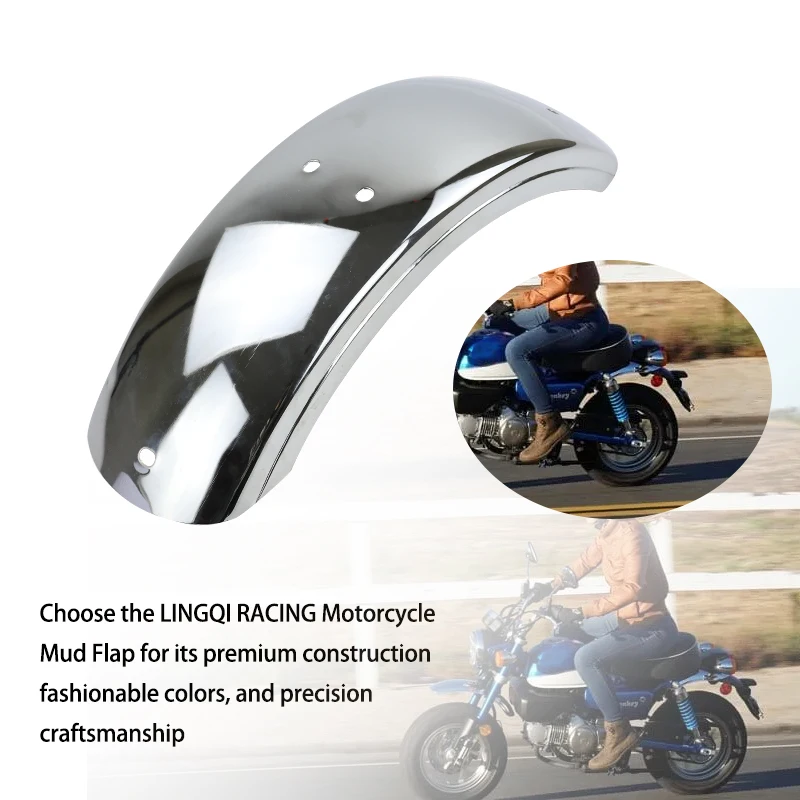 

LINGQI RACING Cafe Racer мотоциклетное крыло, серебряное заднее крыло, чехол для мини-велосипеда-обезья, мотокросса, внедорожная грязь