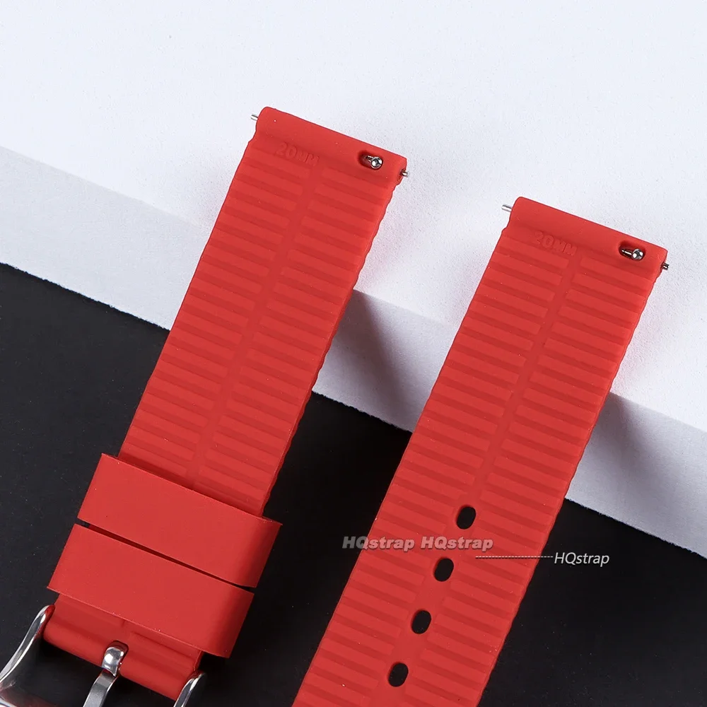 18mm 20mm 22mm 24mm Silicone Watch Band Wrist Bracelet Quick Release Rubber Watch Strap for Seiko Watch Replacement Watchband