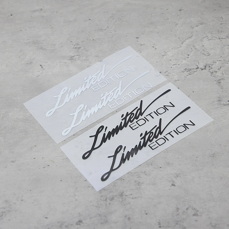 2 pezzi/set adesivi per auto/articolo con motivo "edizione limitata", facile da applicare, evidenziando l'icità