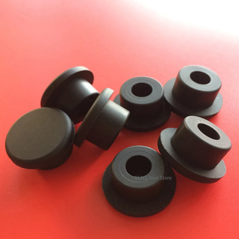 블랙 실리콘 스토퍼 원형 구멍 차단 고무 튜브 플러그 먼지 플러그 캡 6.8~68.6mm